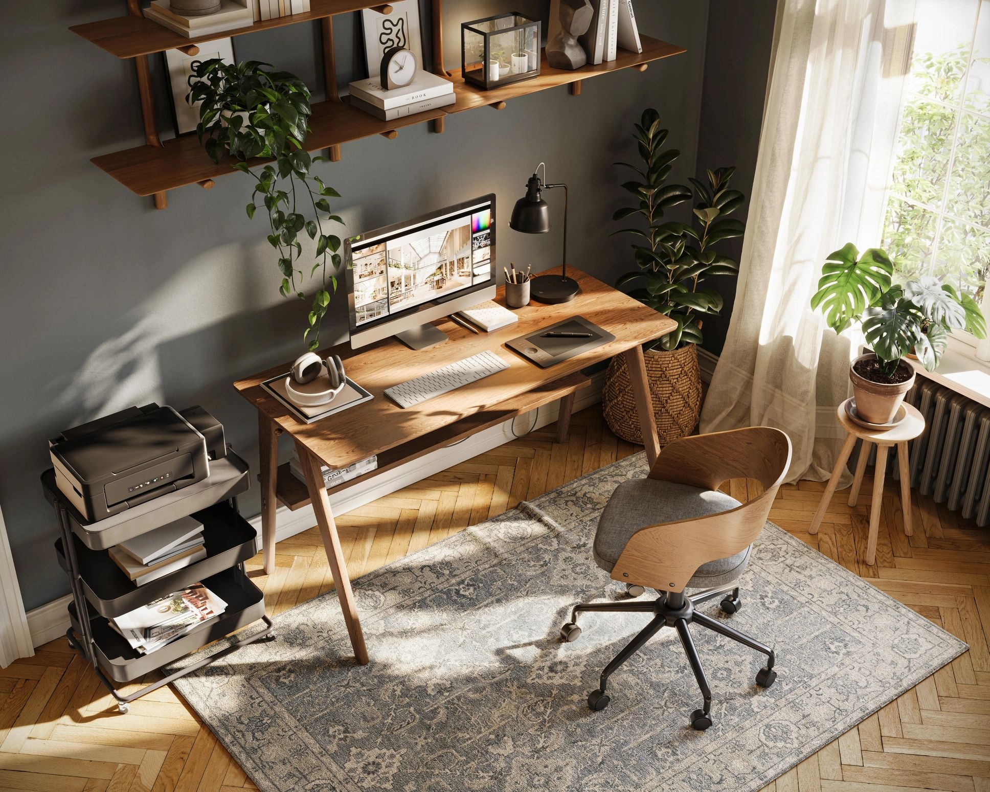 digital art workspace computer